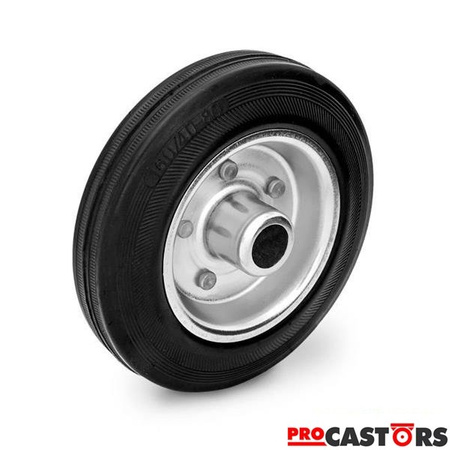 Koło stalowo-gumowe SG 160/20W średnica 160 mm / łożysko wałeczkowe / nośność 180 kg