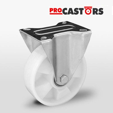 Kółko transportowe poliamidowe stałe 200mm 400kg TPE-POB 200K1 Koło do wózków magazynowych kulkowe