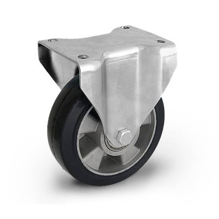 Koło transportowe stałe 200mm 400 kg TPM-ALGE 200K z kołem pełnym gumowym piasta aluminium