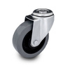 Zestaw kołowy skrętny KJE-POGES 160K1 z kołem gumowym piasta poliamid. Nośność 300 kg / 160mm/ kulkowe