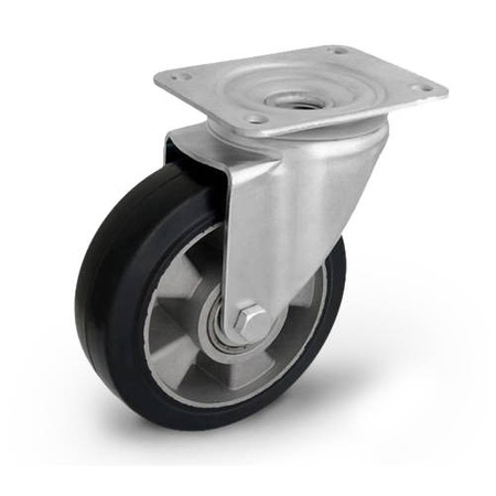 Kółka obrotowe pełna guma transportowe 200 mm przemysłowe do dużych obciążeń KPM-ALGE 200K 400/1200 kg