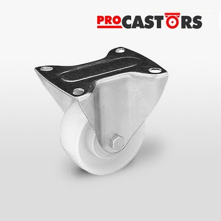 Kółko transportowe poliamidowe stałe 100mm 150kg TPE-POB 100K1 Koło do wózków magazynowych kulkowe