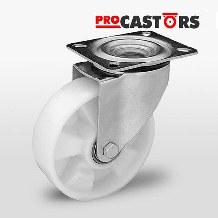 Koła poliamidowe obrotowe transportowe KPM-POBW 200K 200mm 400 kg do wózka transportowego obrotowe mocne