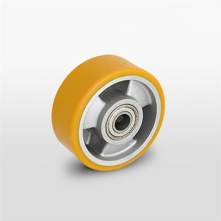 Koło transportowe aluminiowe ALPU 100K/15K z nalewanym bieżnikiem poliuretanowym Nośność 200 kg / 100mm/ kulkowe