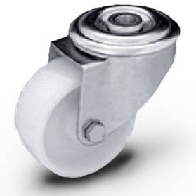 Zestaw kołowy skrętny KJE-POB 100S z kołem poliamidowym. Nośność 150 kg / 100mm/ ślizgowe