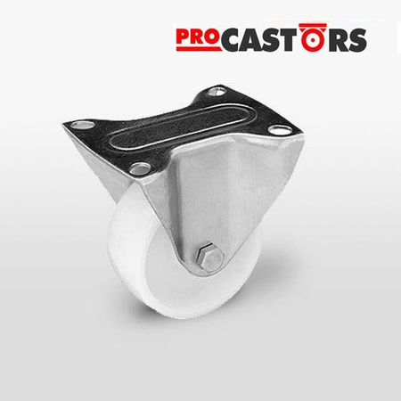 Zestaw kołowy stały TPE-POB 125S z kołem poliamidowym. Nośność 150 kg / 125mm/ ślizgowe