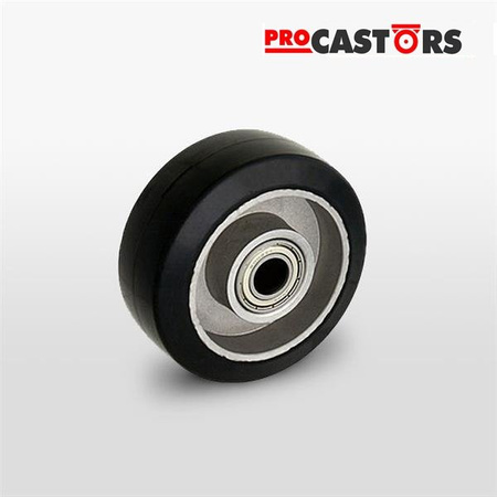 Koło aluminiowo-gumowe ALGE 100/15K koło pełne gumowe Nośność 160 kg / 100mm/ kulkowe