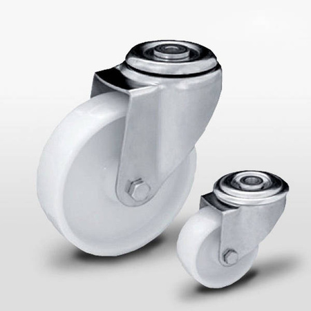 Zestaw kołowy skrętny KJE-POB 100S z kołem poliamidowym. Nośność 150 kg / 100mm/ ślizgowe