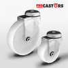 Zestaw kołowy nierdzewny skrętny SX075NAHS z kołem poliamidowym. Nośność 70 kg / 75mm/ ślizgowe