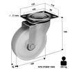 Zestaw kołowy skrętny KPE-POB 160S z kołem poliamidowym. Nośność 350 kg / 160mm/ ślizgowe