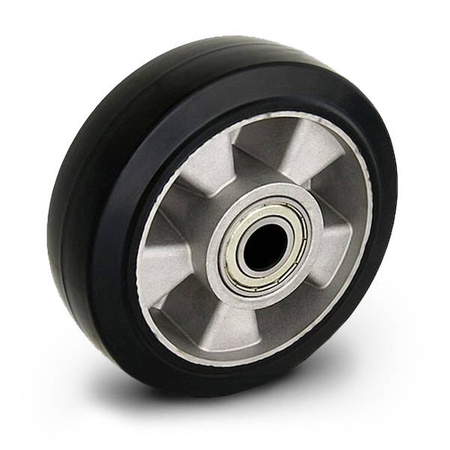 Koło aluminiowo-gumowe ALGE 160/20K pełne gumowe do wózka paletowego paleciaka Nośność 300 kg / 160mm/ kulkowe