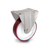 Zestaw kołowy stały nierdzewny TPX-POPUB 200XK piasta poliamid bieżnik PU 400kg / 200mm / kulkowe