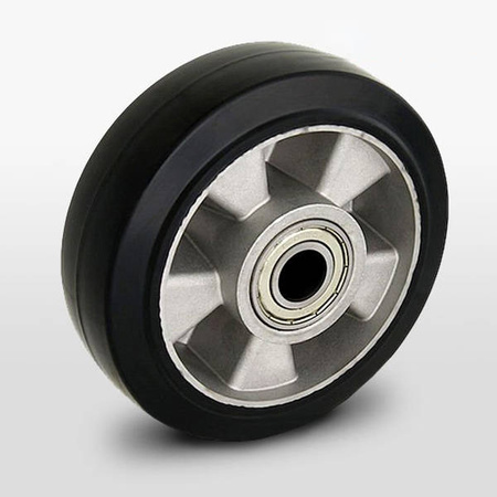 Koło aluminiowo-gumowe ALGE 160/20K pełne gumowe do wózka paletowego paleciaka Nośność 300 kg / 160mm/ kulkowe