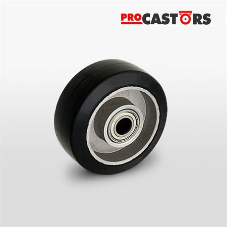 Koło aluminiowo-gumowe ALGE 125/15K koło pełne gumowe Nośność 220 kg / 125mm/ kulkowe