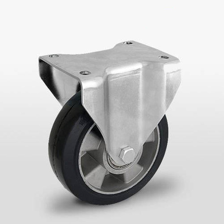Koło transportowe stałe 200mm 400 kg TPM-ALGE 200K z kołem pełnym gumowym piasta aluminium